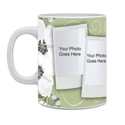 Designer White Ceramic Customized Coffee, Tea and Milk Mug (11Oz / 325ml) - Image 3