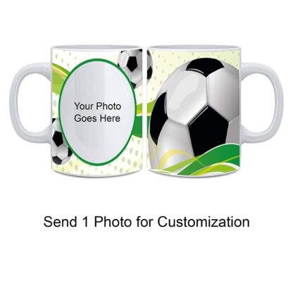 Custom Football Printed White Designer Coffee, Tea and Milk Mug, (11Oz / 325ml) - Image 3