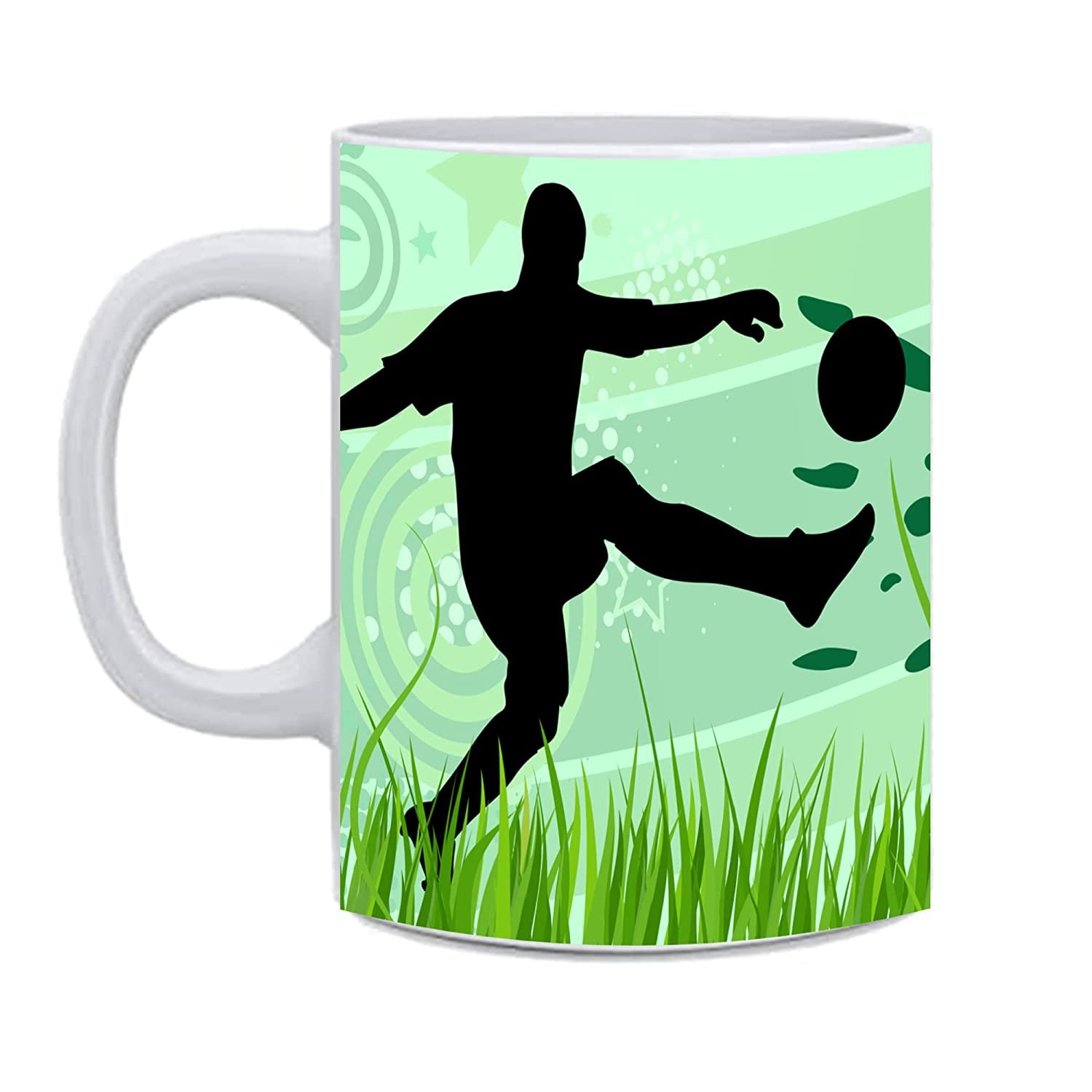 Customized Football Printed Your Own Photo or Text On Mug (11Oz / 325ml) - Image 2