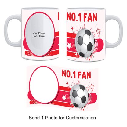 Customized Football Printed Designer Ceramic Coffee, Tea and Milk Mug (11Oz / 325ml) - Image 2