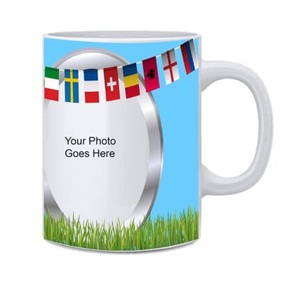 Ceramic Printed Designer White Customized Coffee and Milk Mug (11Oz / 325ml)