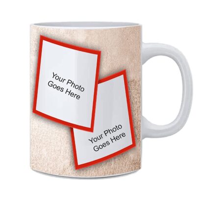 Designer White Ceramic Customized Coffee Mug (11Oz / 325ml)