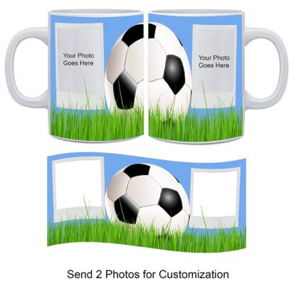 Personalized Your Photo or Text Printed On Mug, Football Printed Ceramic (11Oz / 325ml) - Image 3