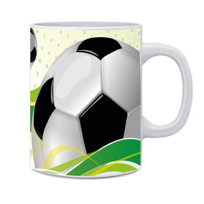 Custom Football Printed White Designer Coffee, Tea and Milk Mug, (11Oz / 325ml) - Image 2