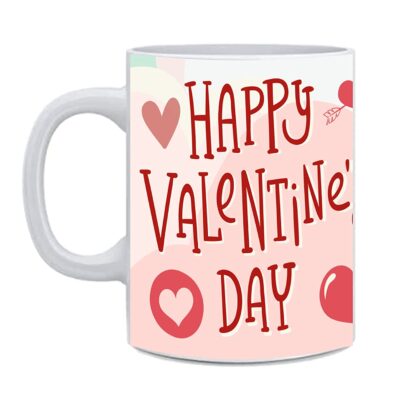 Happy Valentine's Day Printed Personalized Tea, Coffee and Milk Mug (11Oz / 325ml) - Image 2