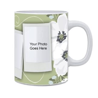 Designer White Ceramic Customized Coffee, Tea and Milk Mug (11Oz / 325ml)