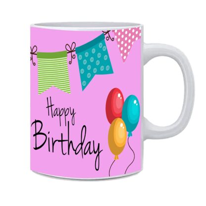 Customized Happy Birthday Printed Designer Ceramic Coffee Mug (11Oz / 325ml) - Image 2