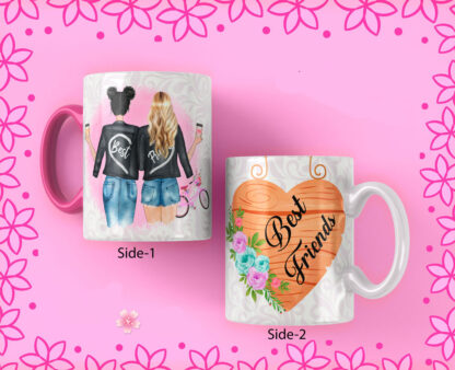 "Best Friends" Printed Coffee Mug | Perfect Gift for Female Friends - 330ml