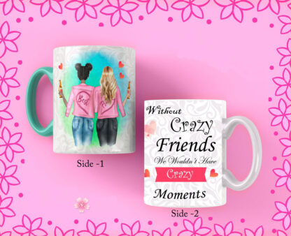 "Crazy Friends" Printed Ceramic Coffee, Tea Mug - 330ml