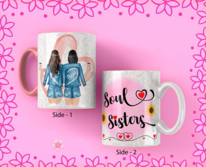 "Soul Sisters" Printed Coffee Mug | Perfect Gift for Sisters - 330ml