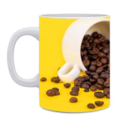 Ceramic Coffee Time Printed White Coffee Mug Cup - Image 3