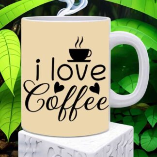 I love Coffee Printed Ceramic Mug- 325ml