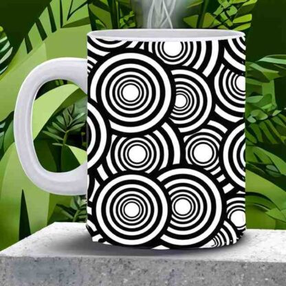 Black coffee mug