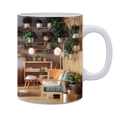 Ceramic Eco Friendly Home Decor Designed Printed Coffee Mug - 325ml - Image 2