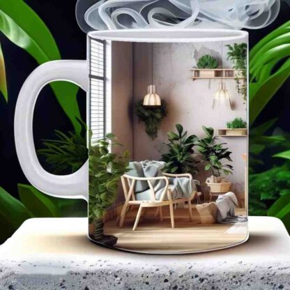 Ceramic Eco Friendly Home Decor Designed Printed Coffee Mug - 325ml