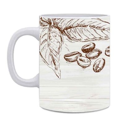 My body Runs On Coffee Printed White Ceramic Mug - 325 ml - Image 3