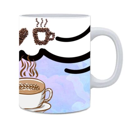 Ceramic I love Coffee Printed White Coffee Mug Cup - Image 2