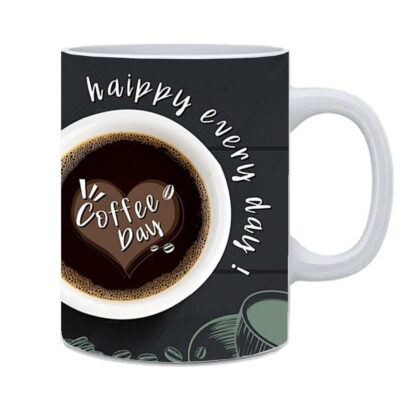 Coffee Day Printed Designed Ceramic White Coffee Mug - Image 2