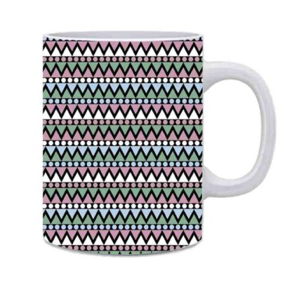 Colorful Aztec Pattern Designed Printed Ceramic Coffee Mug Tea Cup - 350 ml - Image 2