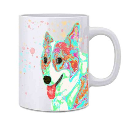 Corgi Dog In Watercolor Designed Printed Ceramic Coffee Mug Gift For Pet Lovers - 350 ml - Image 2