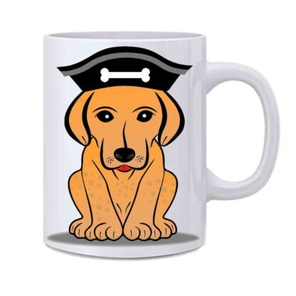 Pirate Dog Printed Ceramic Coffee Mug For Gift- 350 ml - Image 2