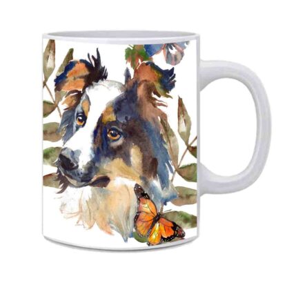 Border Collie Dog Printed Ceramic Coffee Cup Mug - 350ml - Image 2