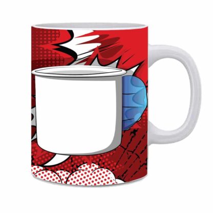 Beautiful Cute Designed Printed Ceramic White Coffee Mug - 350 ml - Image 2