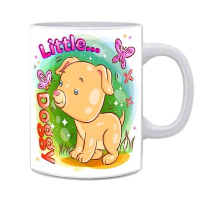 Little Doggy Printed White Ceramic Coffee Cup Mug - 350 ml - Image 2