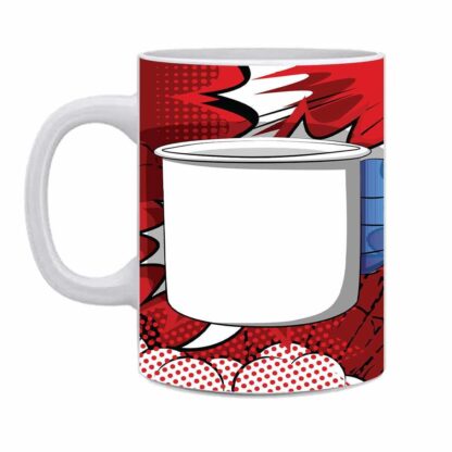 Beautiful Cute Designed Printed Ceramic White Coffee Mug - 350 ml - Image 3