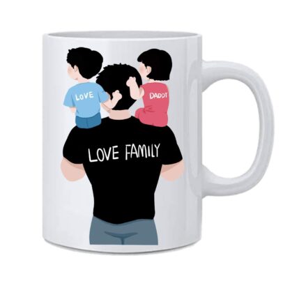 Love Family Designed Printed White Ceramic Tea Cup Coffee Mug  -350 ml - Image 2