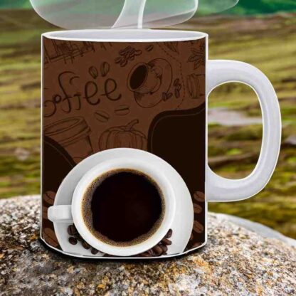 Cup of Coffee Printed Ceramic Mug Cup - 325ml
