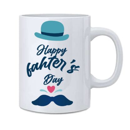 Beautiful Ceramic Happy Father's Day Printed Tea Cup, Coffee Milk Mug - 350 ml - Image 2