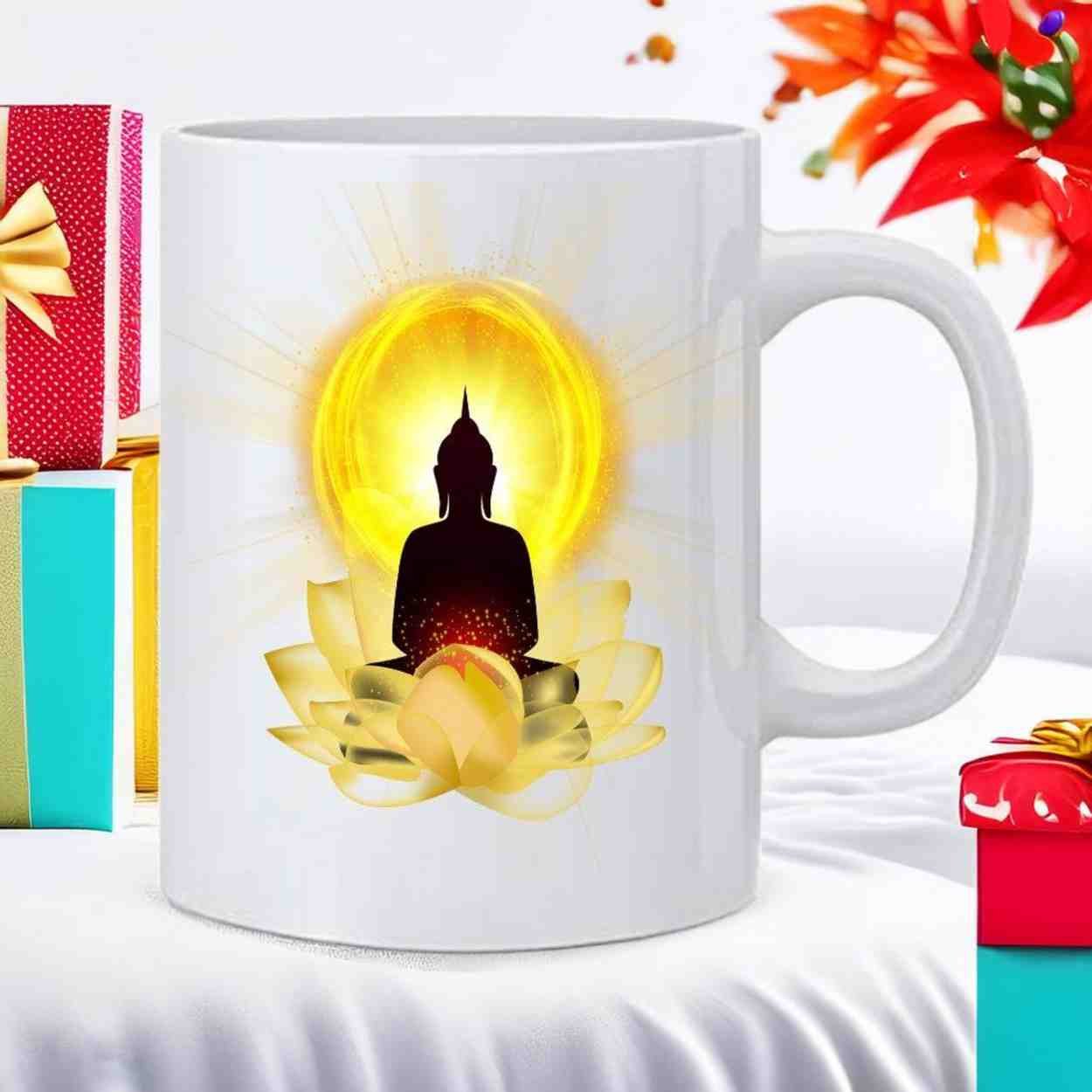Buddhist printed mug