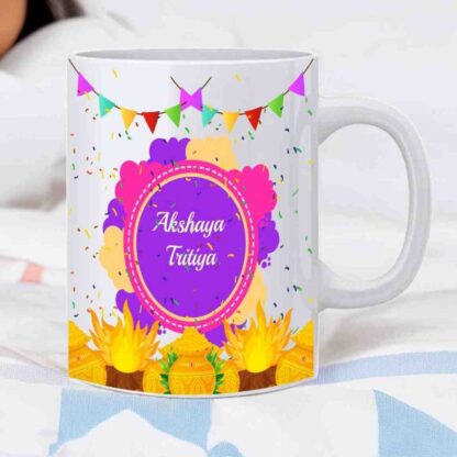 Ceramic Jainism Akshaya Tritiya Printed Beautiful Coffee Tea Cup Mug - 350 ml - Image 2
