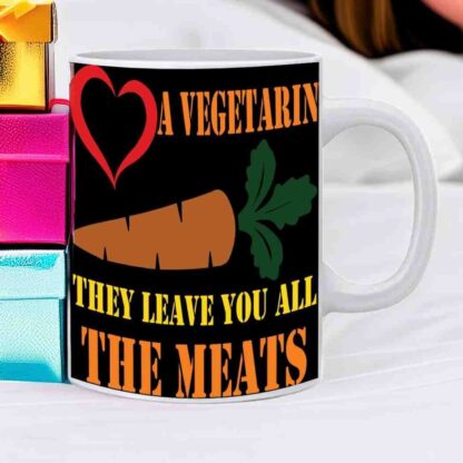 black printed mug