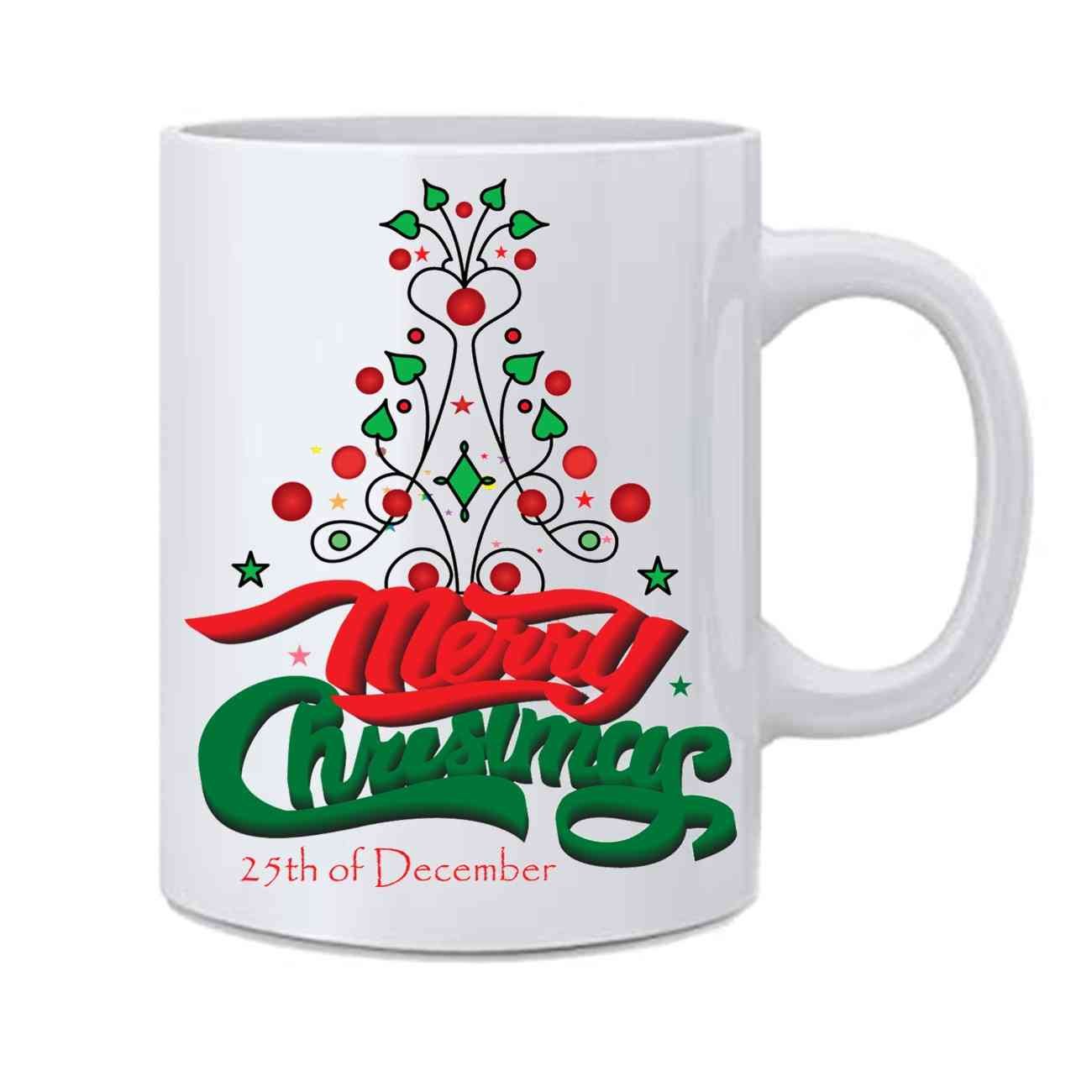 christmas printed mug
