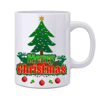 christmas tree design mug