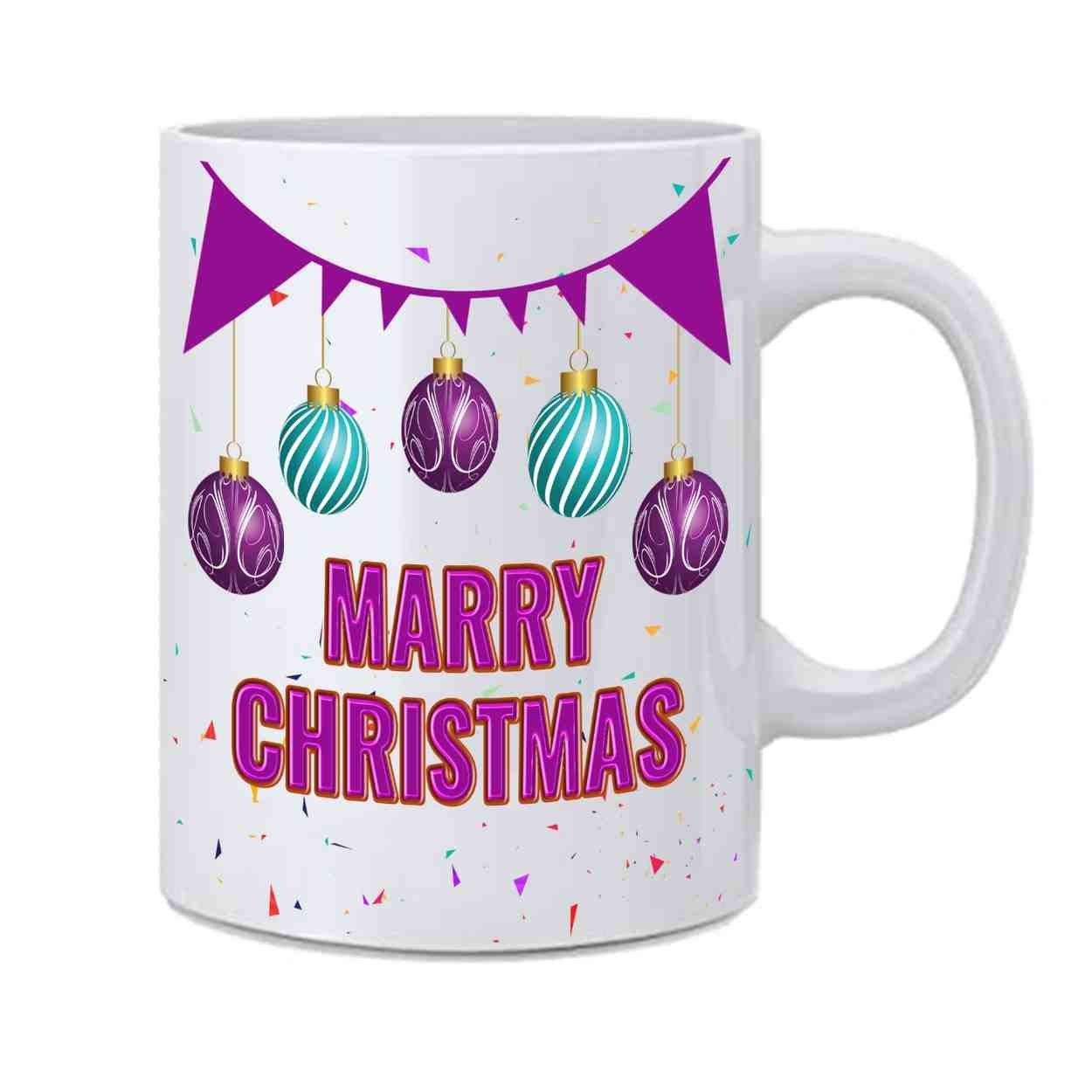 merry christmas print mug