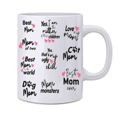 Best Mom In The World Printed Ceramic White Coffee Mug Cup - 350 ml - Image 2