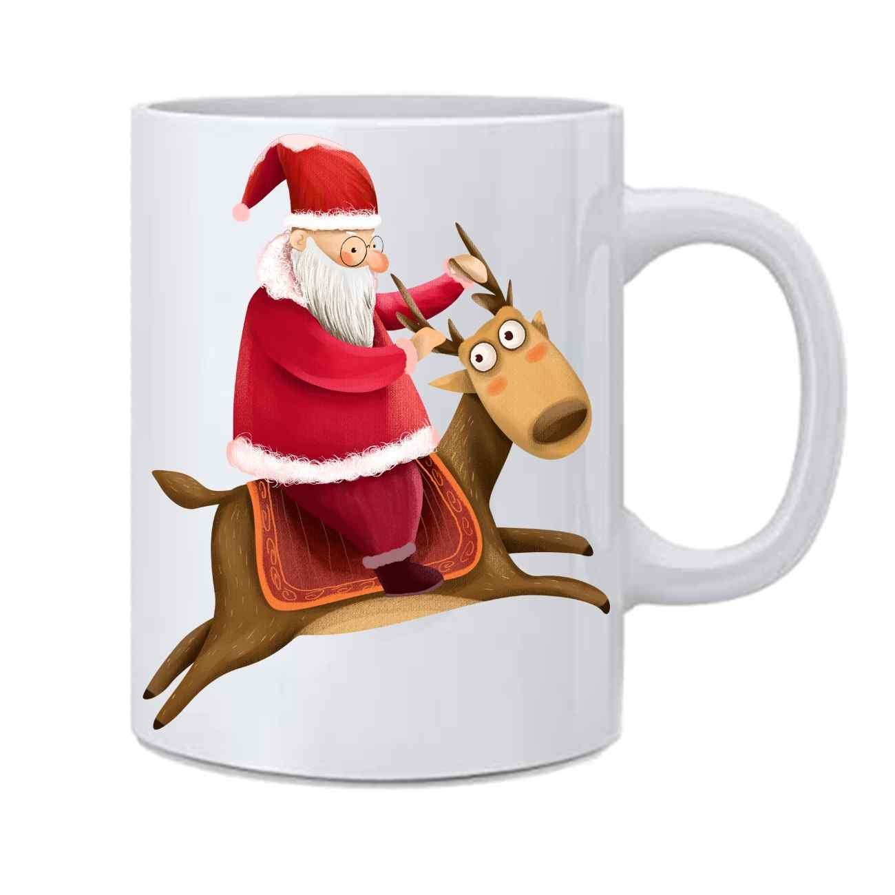 santa print mug