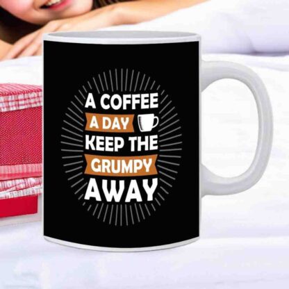 text printed mug