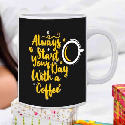 text printed mug