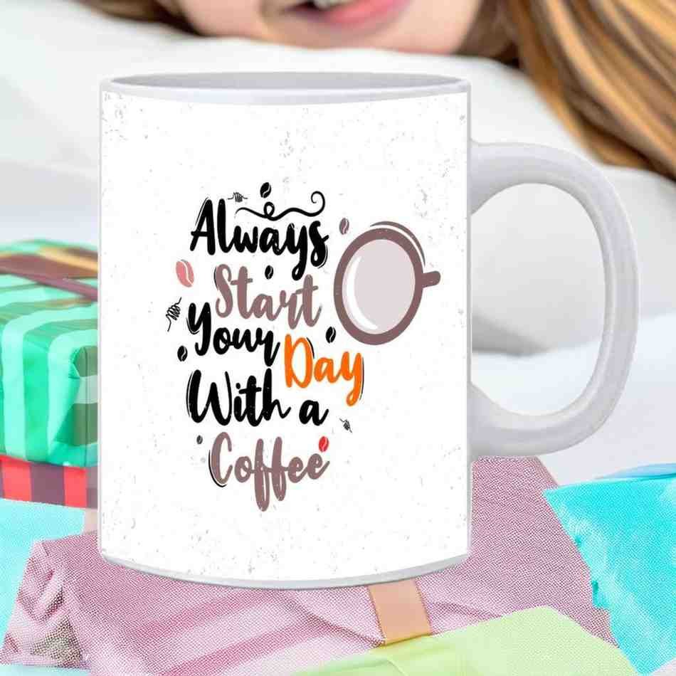 text printed mug
