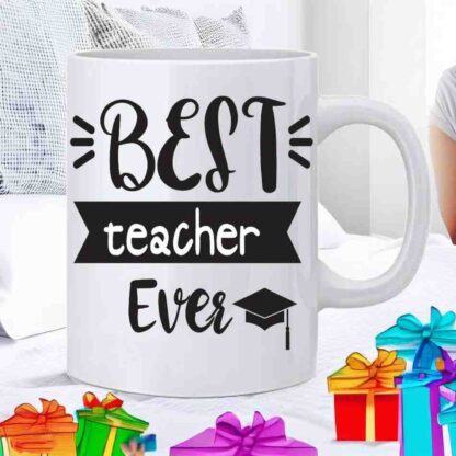 text printed mug